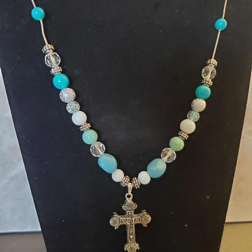 Cross Necklace bracelet SET